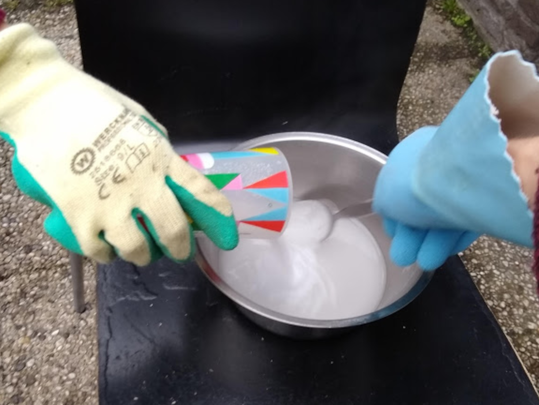 pictures from the soapmaking process