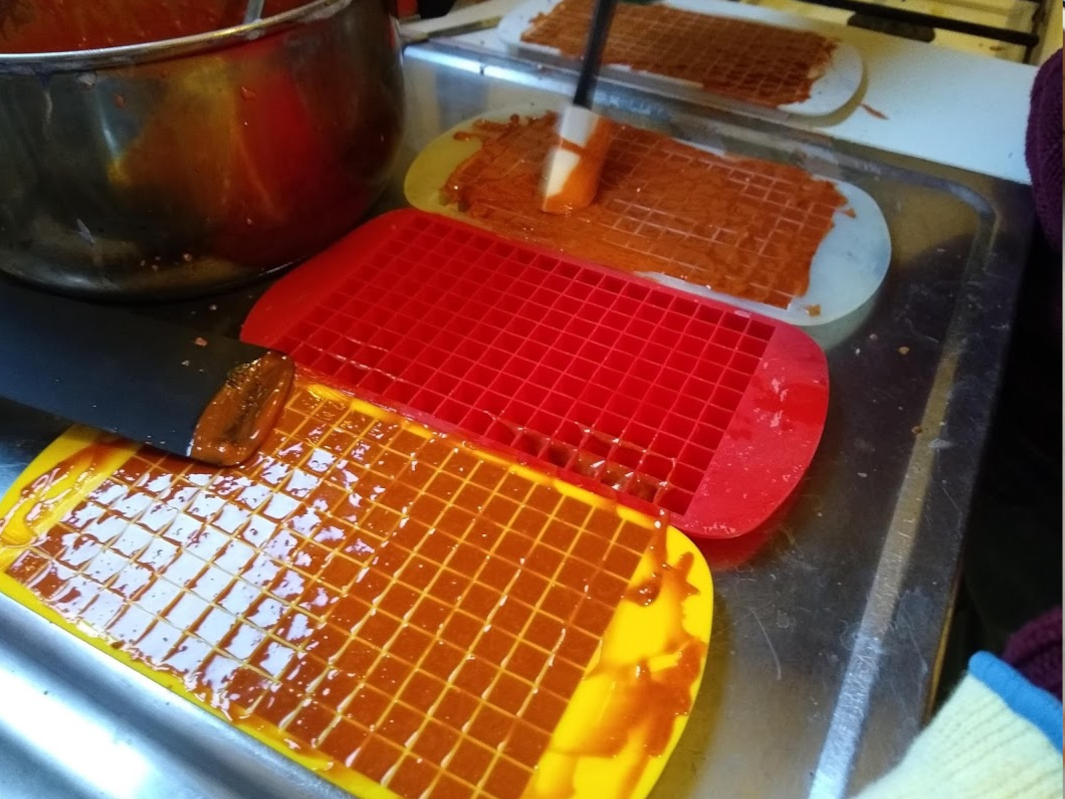 pictures from the soapmaking process