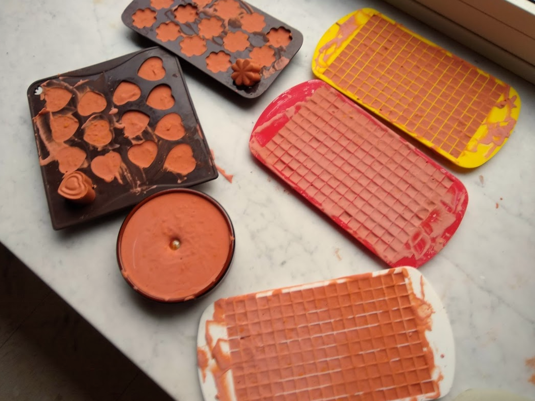 pictures from the soapmaking process