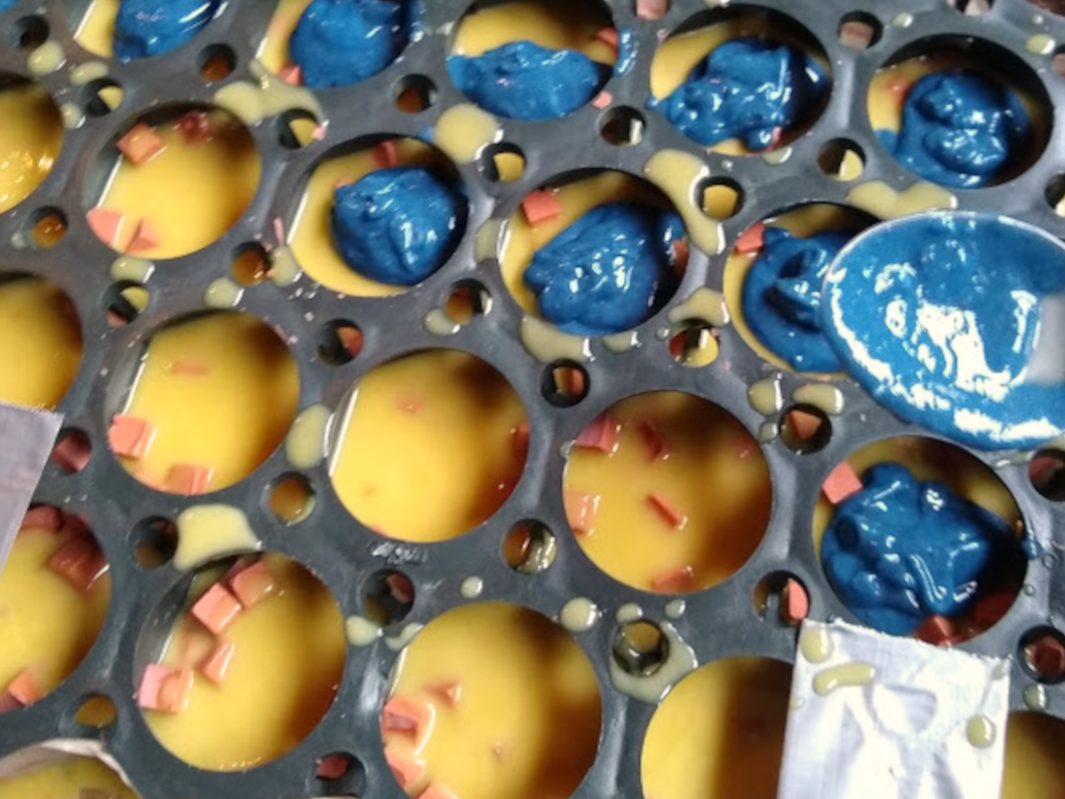 pictures from the soapmaking process